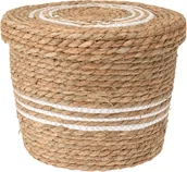 Kosze wiklinowe - Kosz Z Przykrywką Okrągły 30xh24cm Lumarko! - miniaturka - grafika 1