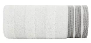 Ręcznik bawełniany, 30x50, biały z bordiura, R170-01 - Ręczniki - miniaturka - grafika 1