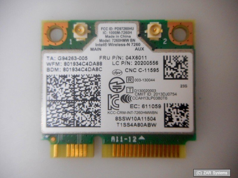 PCIe 802.11ac WLAN adapter