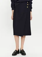 Spódnice - Tommy Hilfiger Spódnica trapezowa WW0WW41601 Granatowy Regular Fit - miniaturka - grafika 1