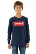 Bluzy dla chłopców - Levi's Kids Batwing Tee Bluza Chłopięca, Granatowy, 12 Lat - miniaturka - grafika 1