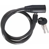 Zabezpieczenia do roweru - DUNLOP Zapięcie rowerowe DUNLOP 1042442 Linka Czarny - miniaturka - grafika 1