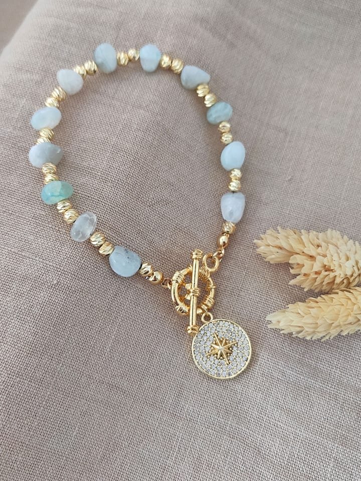 Nakkash Pozłacana bransoletka z kamieniami szlachetnymi