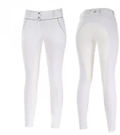 Bryczesy - HORZE Bryczesy damskie CELINE z pełnym lejem białe - miniaturka - grafika 1