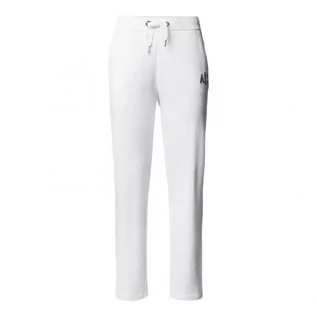 Spodnie damskie - Spodnie dresowe z paskami w kontrastowym kolorze z metalicznym efektem - Armani Exchange - grafika 1
