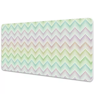 Mata ochronna na biurko Geometryczne kropki w jodełkę 90x45 cm - Podkładki na biurko - miniaturka - grafika 1