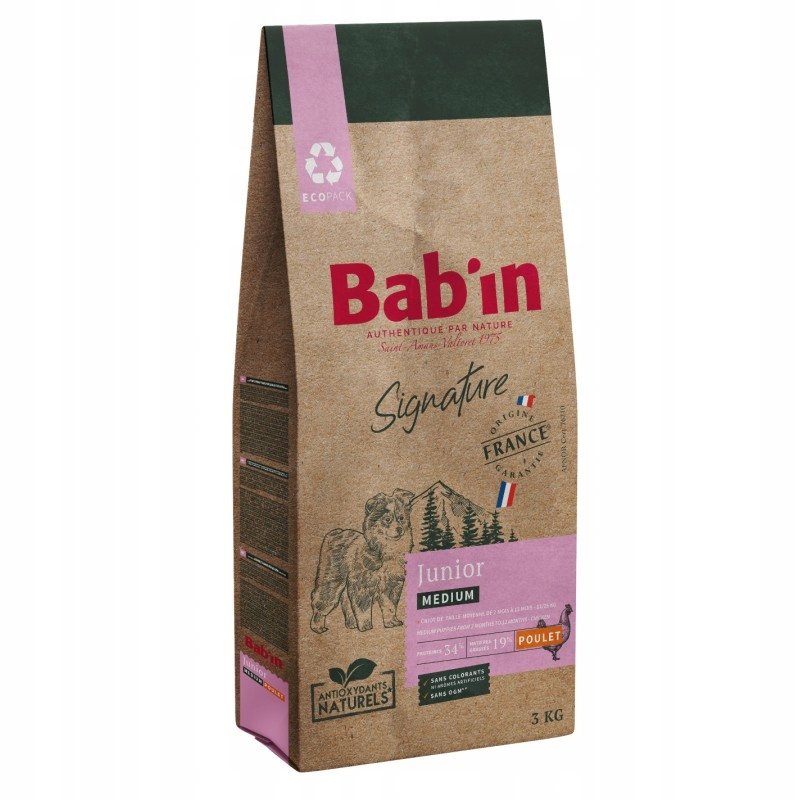 Bab'in Signature Medium Junior dla szczeniąt średnich ras 12kg / Bab'in