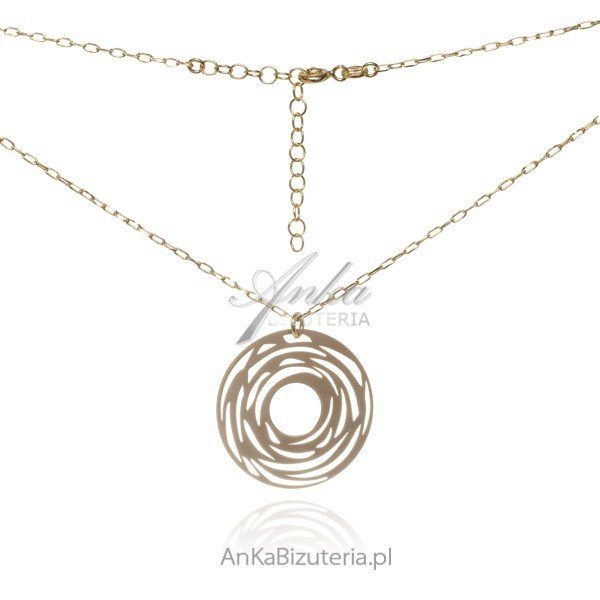 ankabizuteria.pl Srebrny naszyjnik pozłacany KÓŁKO