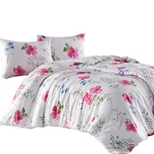 Pościel - Pościel flanelowa ciepła gruba 200x220 31504-2 różowe kwiaty - miniaturka - grafika 1