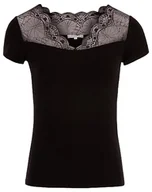 Koszulki i topy damskie - Morgan T-shirt damski, czarny (Noir Noir), XS - miniaturka - grafika 1
