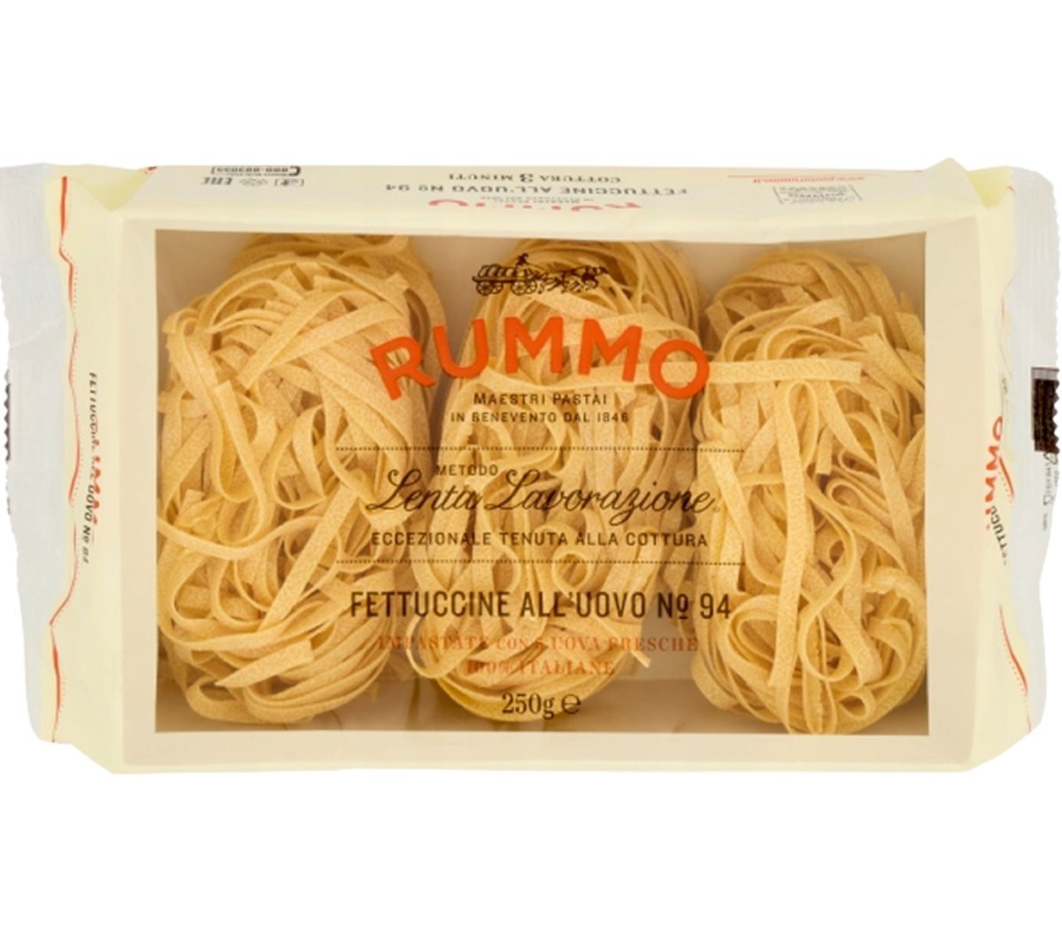 Rummo Fettuccine All'Uovo n 94 250g włoski makaron jajeczny gniazda