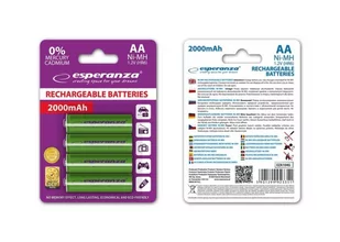 Akumulatorki Ni-MH AA 2000mah 4szt. - Zielone - Ładowarki samochodowe - miniaturka - grafika 1