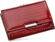 Portfele - Skórzana Portmonetka Portfel Damski Lakier Rfid - miniaturka - grafika 1