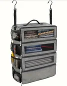 Akcesoria podróżnicze - Torba Ogranizer Wiszący Podróżny 60X23X37Cm Szary - miniaturka - grafika 1