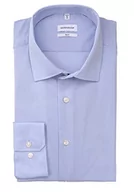 Koszule męskie - Seidensticker Męska koszula biznesowa Slim Fit – nie wymaga prasowania, wąska koszula z kołnierzem kent – bardzo długi rękaw – 100% bawełna, jasnoniebieski, 38 - miniaturka - grafika 1