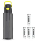 Zabawki AGD - Butelka Filtrująca Dafi SOLID 0,7 Cytrynowa Zbiornik Czarny 4 Filtry - miniaturka - grafika 1