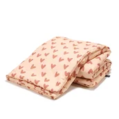 Kołdry i poduszki dla dzieci - La Millou - Ko��dra Bawe��niana HEARTBEATPINK - miniaturka - grafika 1