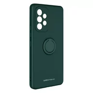Etui i futerały do telefonów - Etui do Galaxy A53 5G Silikonowe Elastyczne z uchwytem wideo z pierścieniem Roar zielone - miniaturka - grafika 1