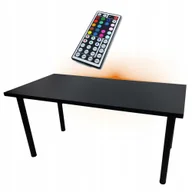 Biurka gamingowe - Biurko Gamingowe Czarne 120x60x18 Led Stabilne - miniaturka - grafika 1