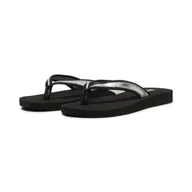 Klapki i japonki damskie - Damskie klapki Sandy Flip PUMA Black Silver Metallic - miniaturka - grafika 1