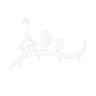 Furnigo Wieszak ścienny Domek biały F-Domb - Wieszaki i stojaki - miniaturka - grafika 1