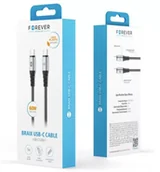 Kable komputerowe i do monitorów - Forever kabel Braix USB-C - USB-C 1,0 m 60W czarny - miniaturka - grafika 1