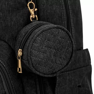 Feelo Mom Backpack Black plecak dla mamy z matą do przewijania do wózka czarny - Torby i organizery dla mam - miniaturka - grafika 11