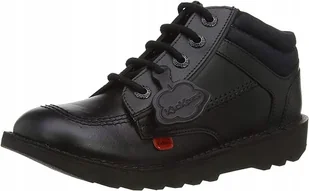 KICKERS MŁODZIEŻOWE BOTKI CZARNE SKÓRA 37 ŻTE - Botki damskie - miniaturka - grafika 1