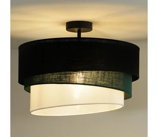 Duolla - Żyrandol natynkowy TRIO 1xE27/15W/230V śr. 45 cm czarny/zielony/biały - Lampy sufitowe - miniaturka - grafika 1