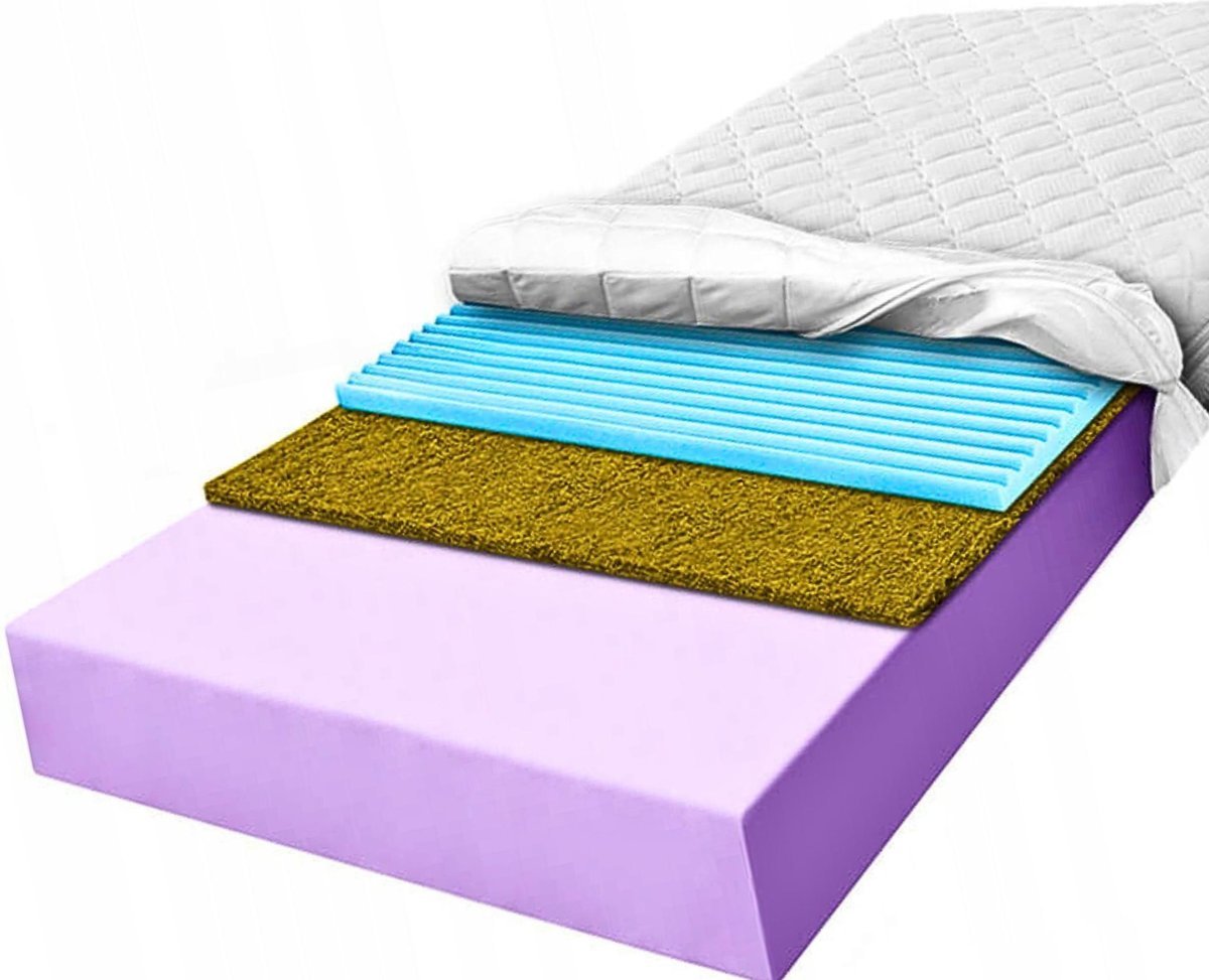 H3 H4 Materac piankowy 90x200 masujący z trawą morską pianka HR 16 cm