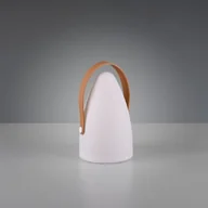 Lampy ogrodowe - Trio Leuchten Designerska lampa stołowa na zewnątrz  biała  ładowalna z RGBW - Leonardo - miniaturka - grafika 1