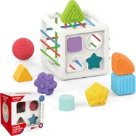 Sortery dla dzieci - Sorter Kostka Edukacyjna dla dziecka Montessori | Zabawka dla dzieci | Prezent | Kostka Edukacyjna | Montesorri | 18 m +  |  Urodziny  |  Huanger - miniaturka - grafika 1