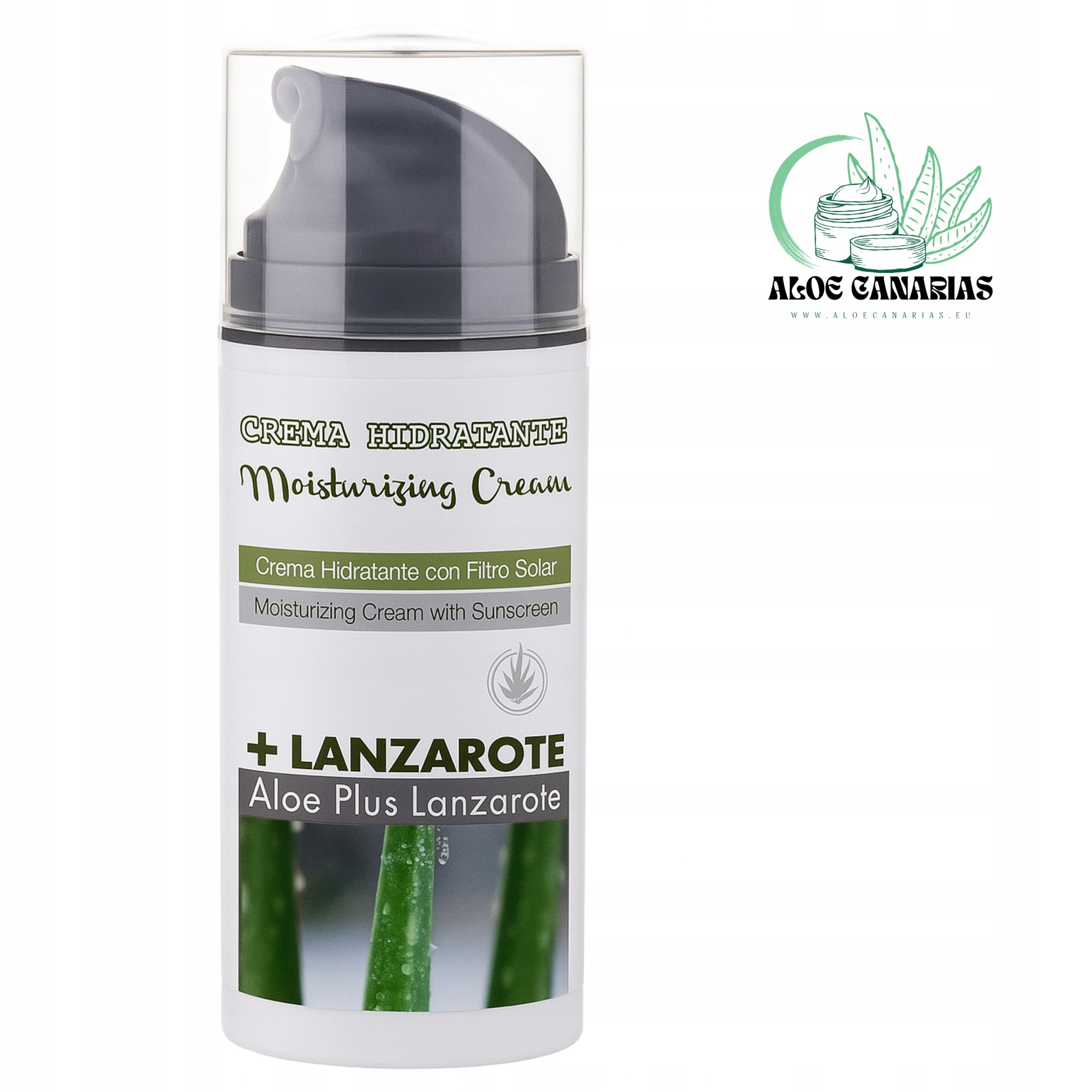 Krem nawilżający do twarzy Aloe Plus Lanzarote Lanzorate na dzień 100 ml