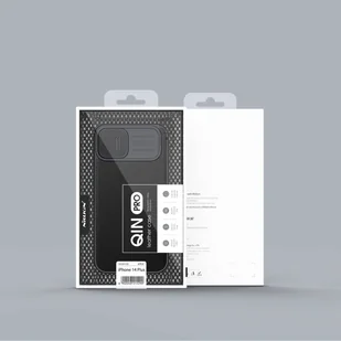 Nillkin Qin Cloth Pro Case etui do iPhone 14 Plus osłona na aparat kabura pokrowiec obudowa z klapką szary - Etui i futerały do telefonów - miniaturka - grafika 5
