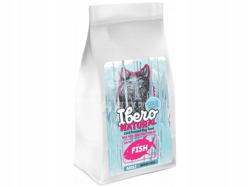 Ibero COLD PRESSED dog  adult  M/L  FISH  - ryba - 12kg + 3kg GRATIS