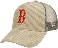 Czapki damskie - Czapka Trucker MLB Corduroy Red Sox by New Era, beżowy, One Size - miniaturka - grafika 1