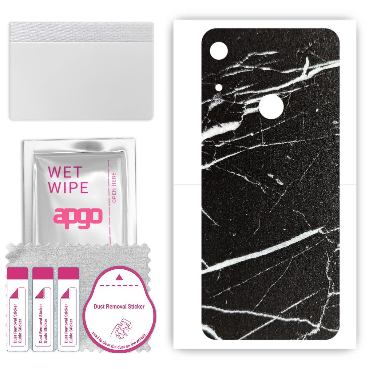 Folia naklejka skórka strukturalna na TYŁ do Honor 8S Honor Play 8 - Marmur Ciemny - apgo SKINS