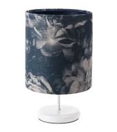 Lampy stojące - Biało-granatowa lampka nocna w kwiaty - 3X S395 Galapi - miniaturka - grafika 1