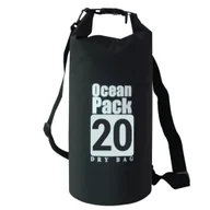 Torebki damskie - Wodoodporna torba sportowa, wodoodporna torba 20L PVC, torba raftingowa, torba kempingowa, torba na szlak rzeczny, plecak, czarna - miniaturka - grafika 1
