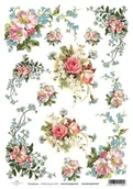 Decoupage - Papier ryżowy ITD A4 R421 róże - miniaturka - grafika 1