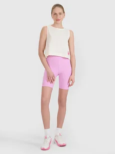4F Legginsy krótkie dzianinowe damskie - różowe L - Spodenki damskie 4F Legginsy krótkie dzianinowe damskie - różowe L - Spodenki damskie - miniaturka - grafika 1
