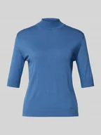 Swetry damskie - Koszula z dzianiny ze stójką - miniaturka - grafika 1