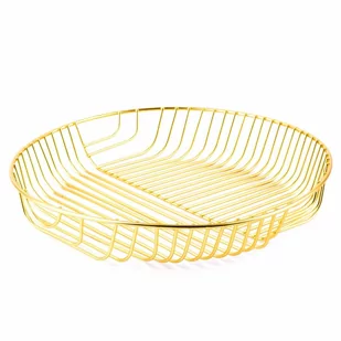 Koszyk Na Owoce Dekoracyjny Tadar Gold Złoty - Kosze na śmieci - miniaturka - grafika 1