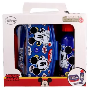 Disney MICKEY MOUSE Mickey Mouse Zestaw lunchbox bidon 400ml sztućce 50163 - Lunch boxy - miniaturka - grafika 1