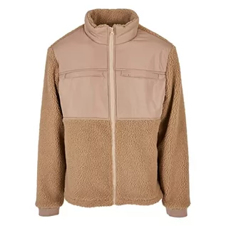 Kurtki męskie - Urban Classics Kurtka Sherpa, luźna męska kurtka o luźnym kroju z przyjemną podszewką charmeuse, dostępna w dwóch kolorach, rozmiarach S-5XL, UnionBeige, 4XL - grafika 1