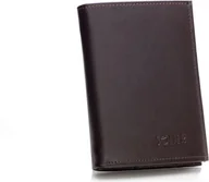 Portfele - Solier Elegancki brązowy skórzany męski portfel SOLIER - miniaturka - grafika 1