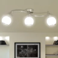 Lampy sufitowe - Vida Lampa wisząca z 3 szklanymi kloszami na falistej rurce V-240986 - miniaturka - grafika 1