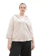 Bluzy damskie - TOM TAILOR Plussize bluza damska, 16339 - Clouds Grey, 48 duże rozmiary - miniaturka - grafika 1