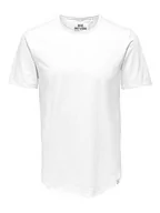 Koszulki męskie - Only & Sons T-shirt męski, biały, XXL, Biały., XXL - miniaturka - grafika 1