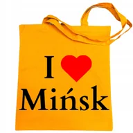 Torby i wózki na zakupy - Torba na zakupy nadruk I Love Mińsk Kocham Minsk Białoruś - miniaturka - grafika 1